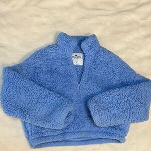 Hollister Light Blue Sherpa Jacket Sz XS